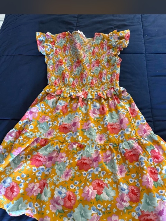 THML Dresses & Skirts - THML Yellow Floral Smocked Sundress